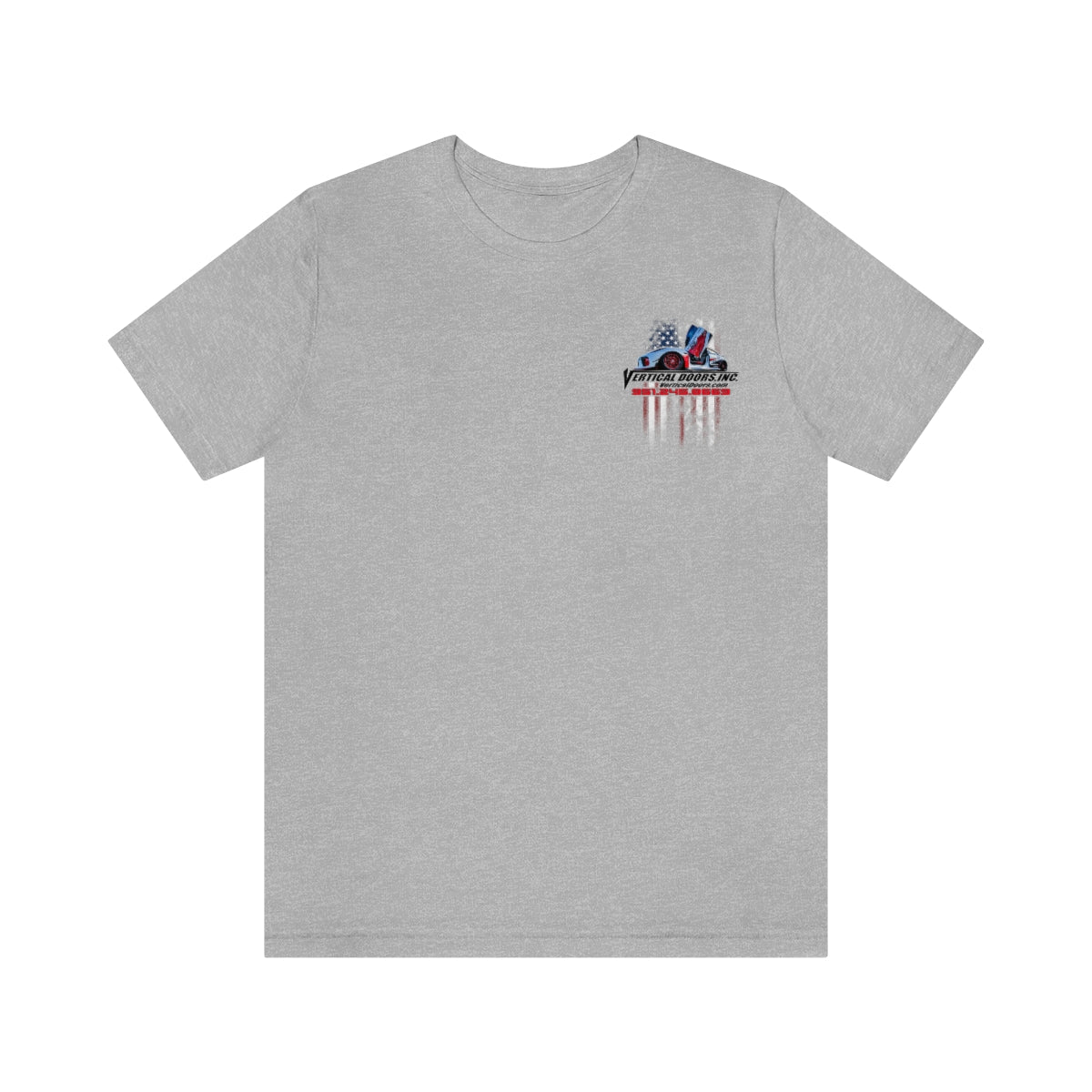 Unisex Jersey Short Sleeve Tee Tesla Model 3 Flag Color V VATES317