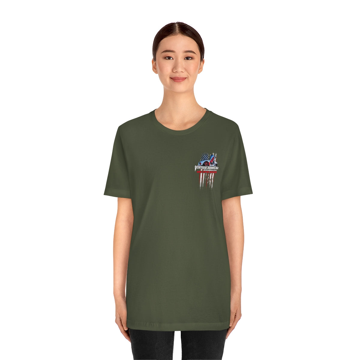 Unisex Jersey Short Sleeve Tee Tesla Model 3 Flag Color VATES317