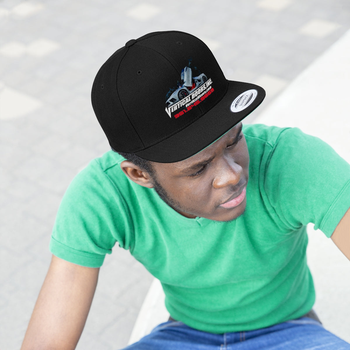 Unisex Flat Bill Hat Chevrolet Corvette C8