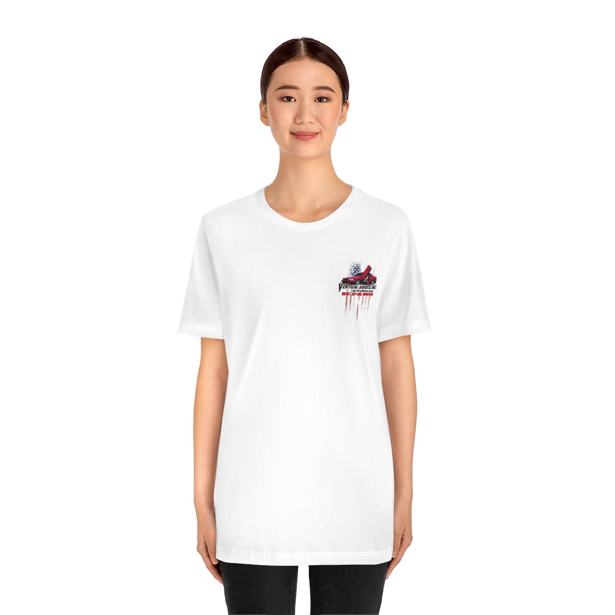 Unisex Jersey Short Sleeve Tee Cadillac Eldorado USA Color Flag V
