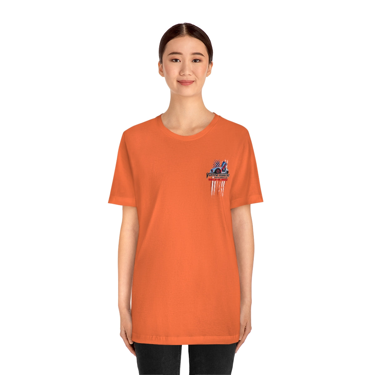 Unisex Jersey Short Sleeve Tee Tesla Model 3 Flag Color V VATES317