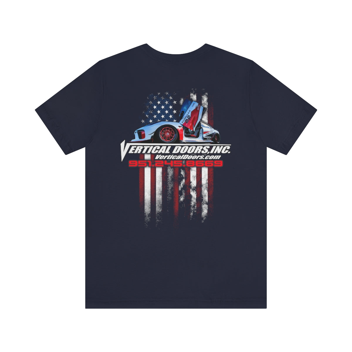 Unisex Jersey Short Sleeve Tee Tesla Model 3 Flag Color V VATES317
