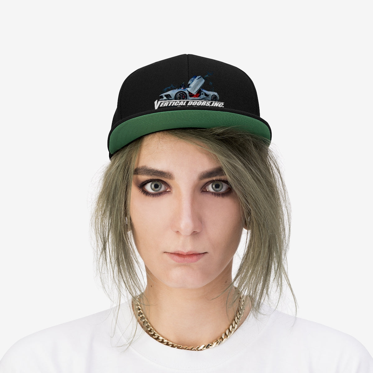 Unisex Flat Bill Hat Chevrolet Corvette C8