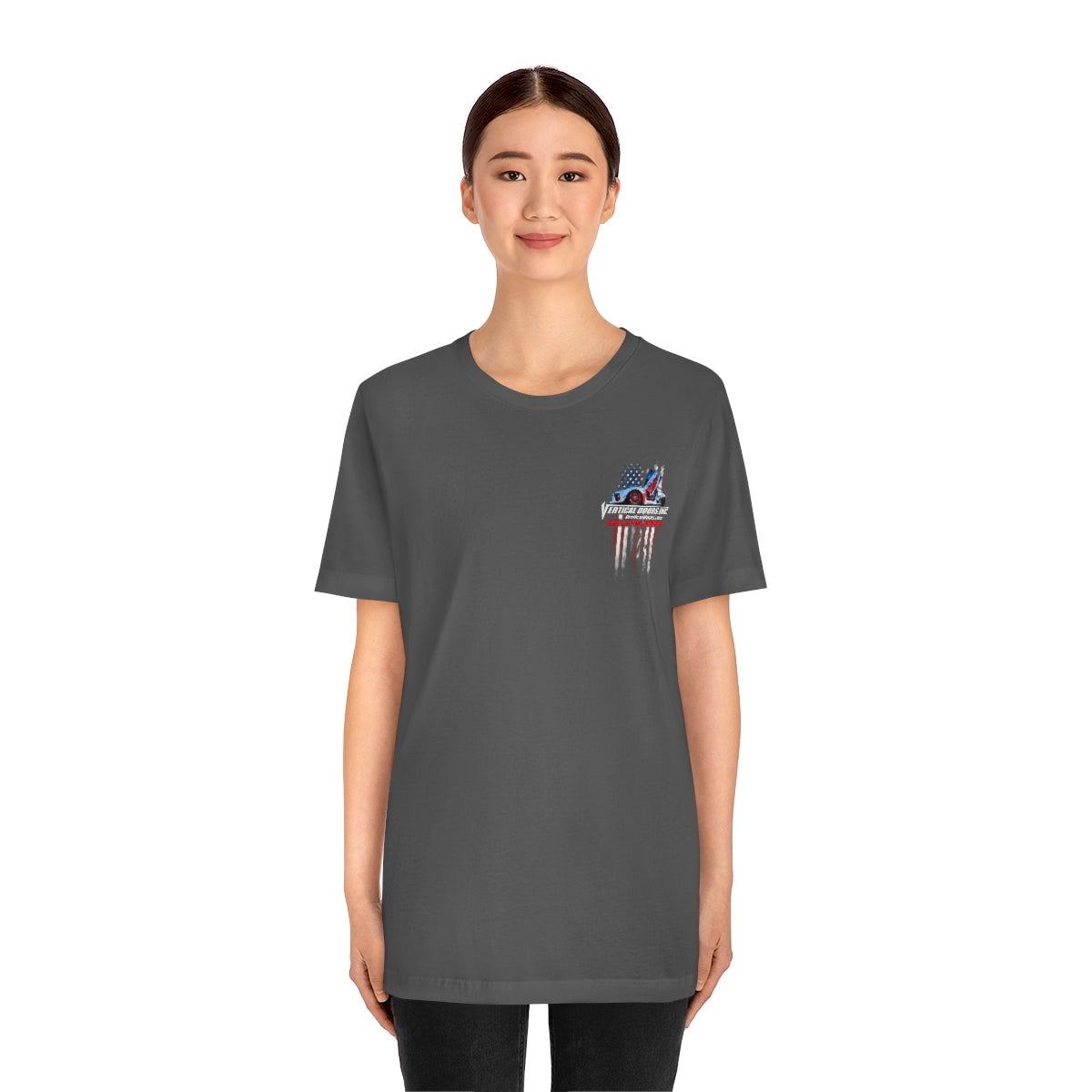 Unisex Jersey Short Sleeve Tee Tesla Model 3 Flag Color V VATES317