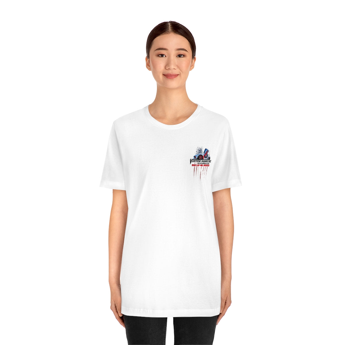 Unisex Jersey Short Sleeve Tee Tesla Model 3 Flag Color V VATES317