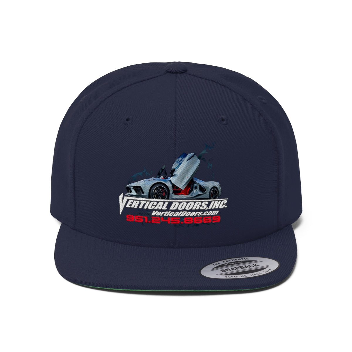 Unisex Flat Bill Hat Chevrolet Corvette C8