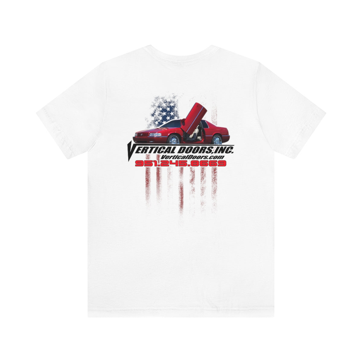 Unisex Jersey Short Sleeve Tee Cadillac Eldorado USA Color Flag V