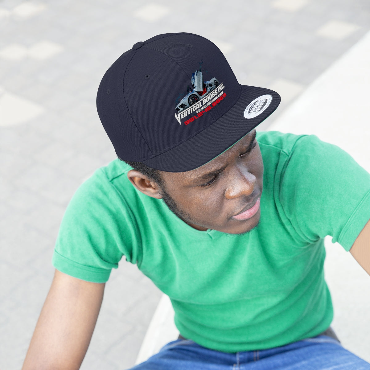 Unisex Flat Bill Hat Chevrolet Corvette C8