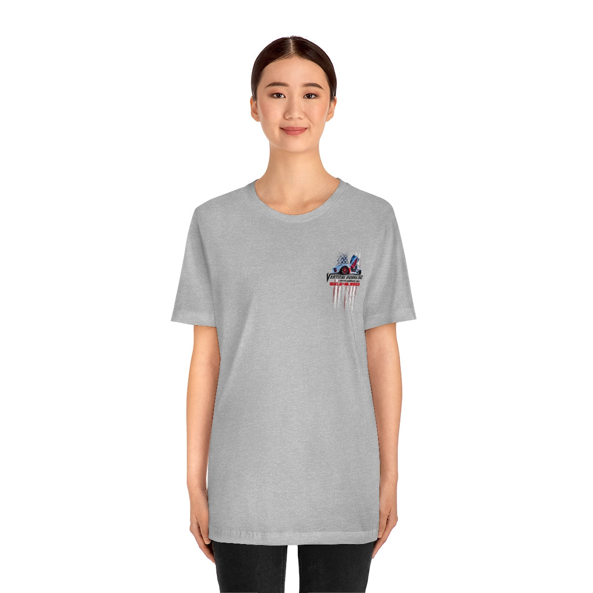 Unisex Jersey Short Sleeve Tee Tesla Model 3 Flag Color V VATES317