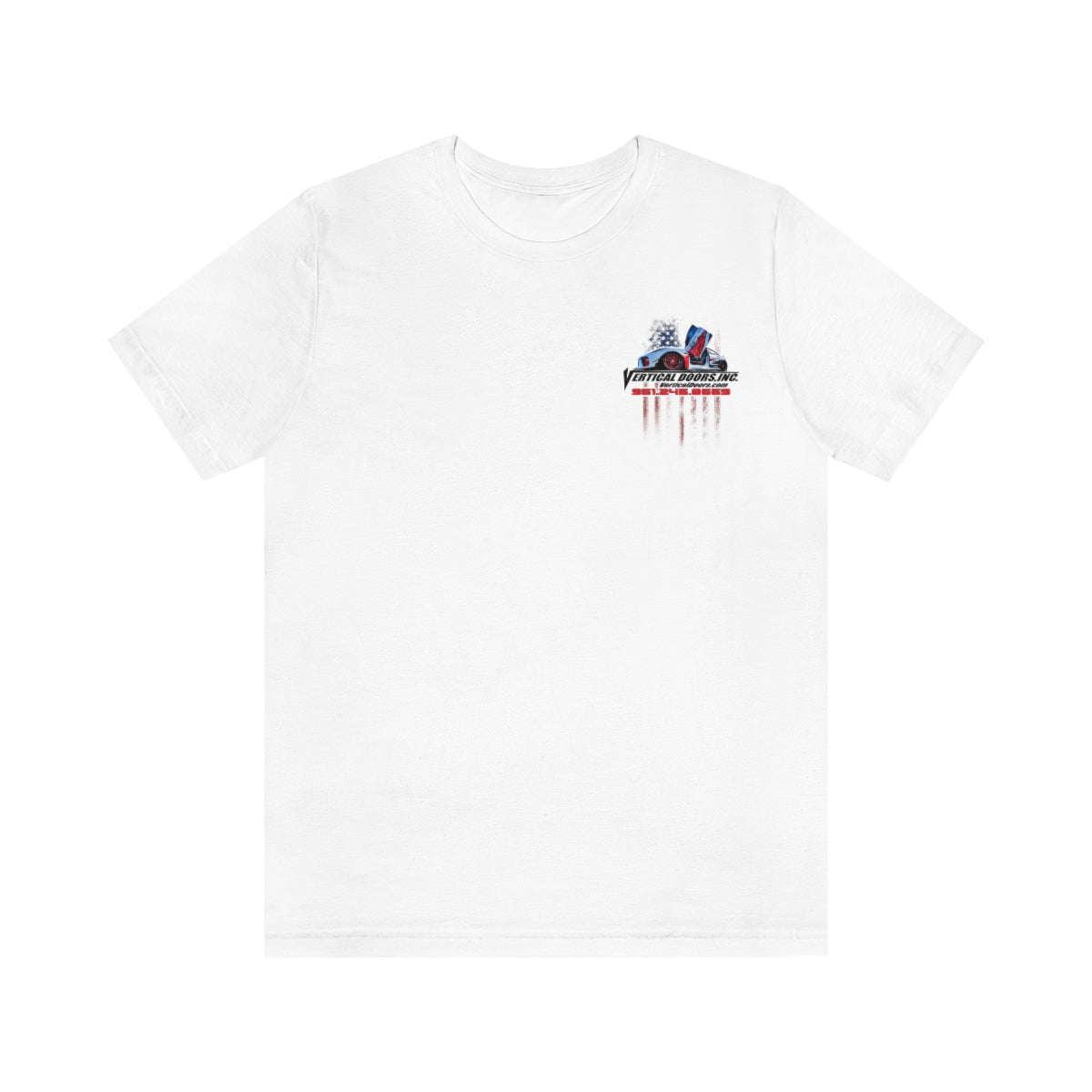 Unisex Jersey Short Sleeve Tee Tesla Model 3 Flag Color V VATES317