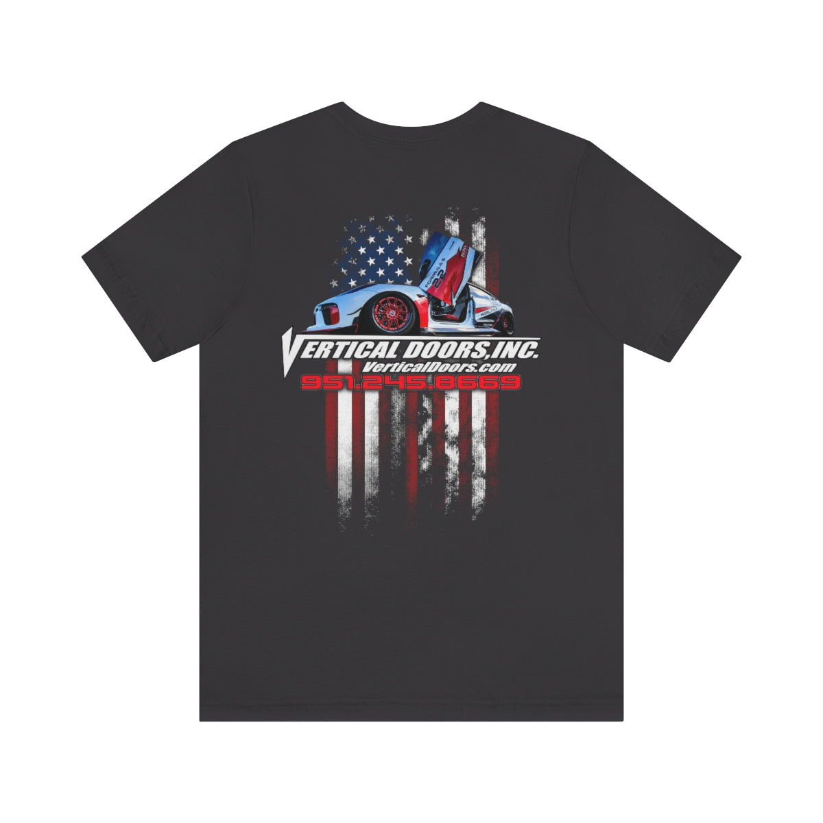 Unisex Jersey Short Sleeve Tee Tesla Model 3 Flag Color V VATES317