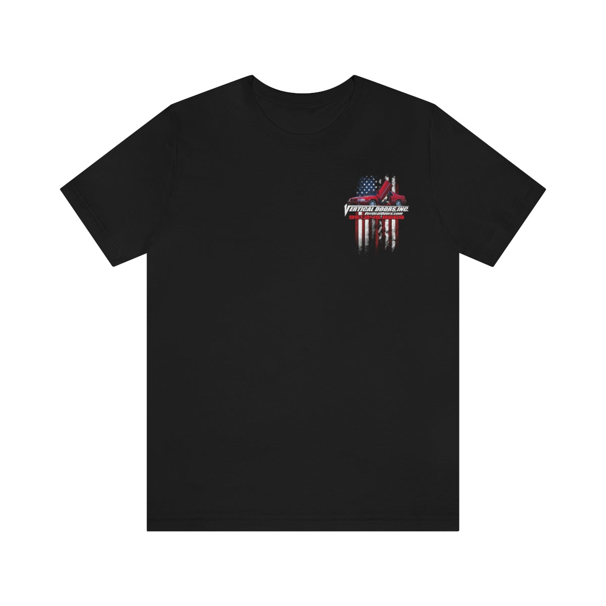 Unisex Jersey Short Sleeve Tee Cadillac Eldorado USA Color Flag V