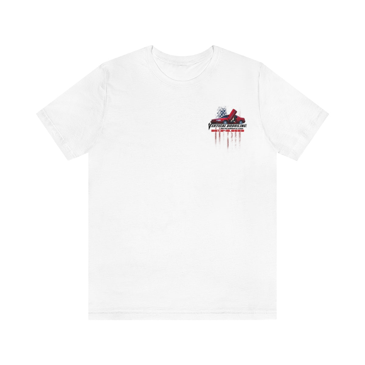 Unisex Jersey Short Sleeve Tee Cadillac Eldorado USA Color Flag V