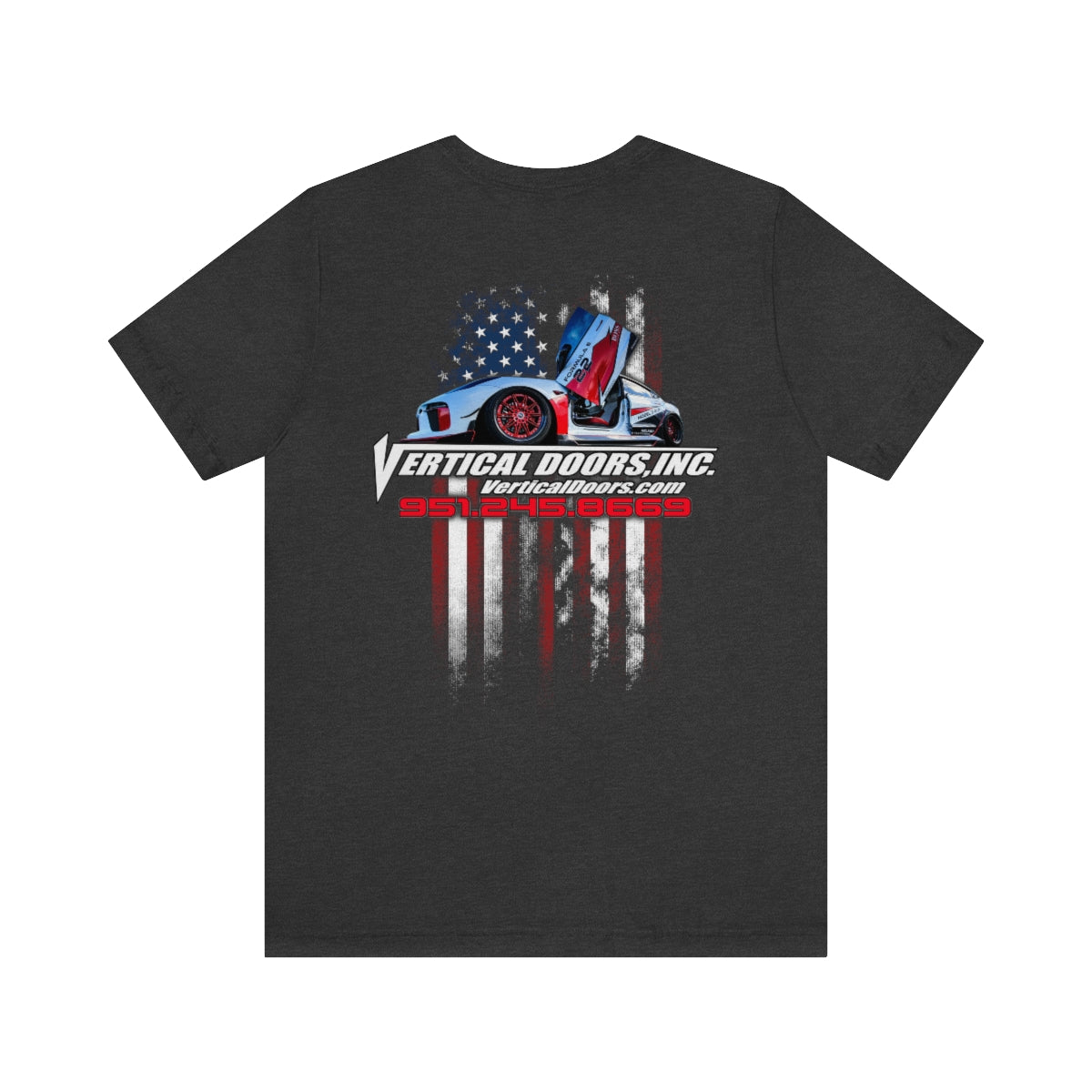 Unisex Jersey Short Sleeve Tee Tesla Model 3 Flag Color V VATES317