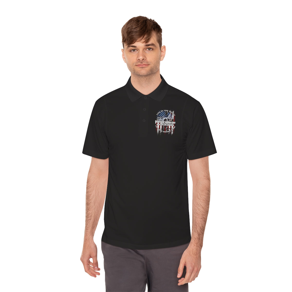 Men's Sport Polo Shirt Life is too short Chrysler 300