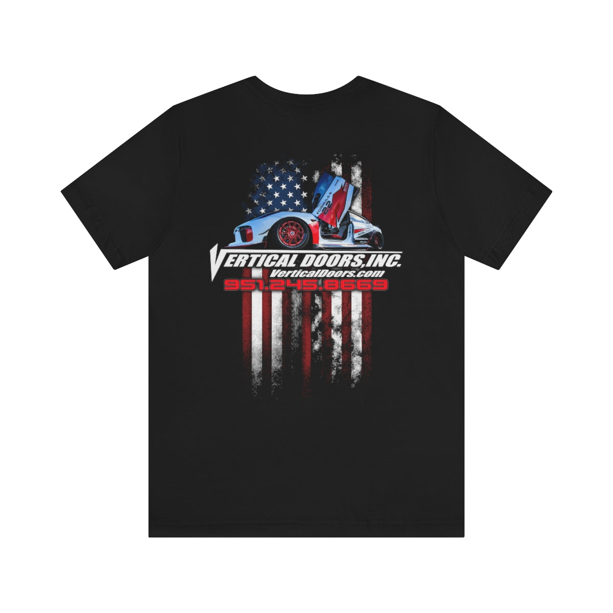 Unisex Jersey Short Sleeve Tee Tesla Model 3 Flag Color V VATES317