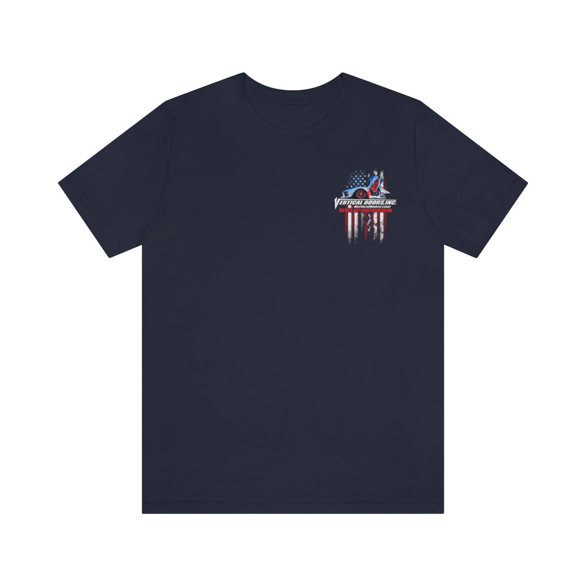 Unisex Jersey Short Sleeve Tee Tesla Model 3 Flag Color V VATES317