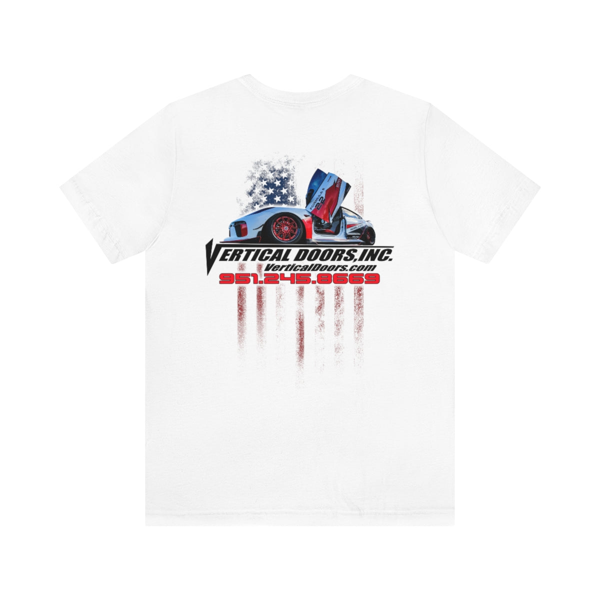 Unisex Jersey Short Sleeve Tee Tesla Model 3 Flag Color V VATES317