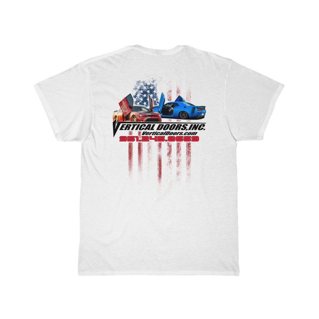 Men's Short Sleeve Tee Mopar Charger & Challenger USA Color Flag V