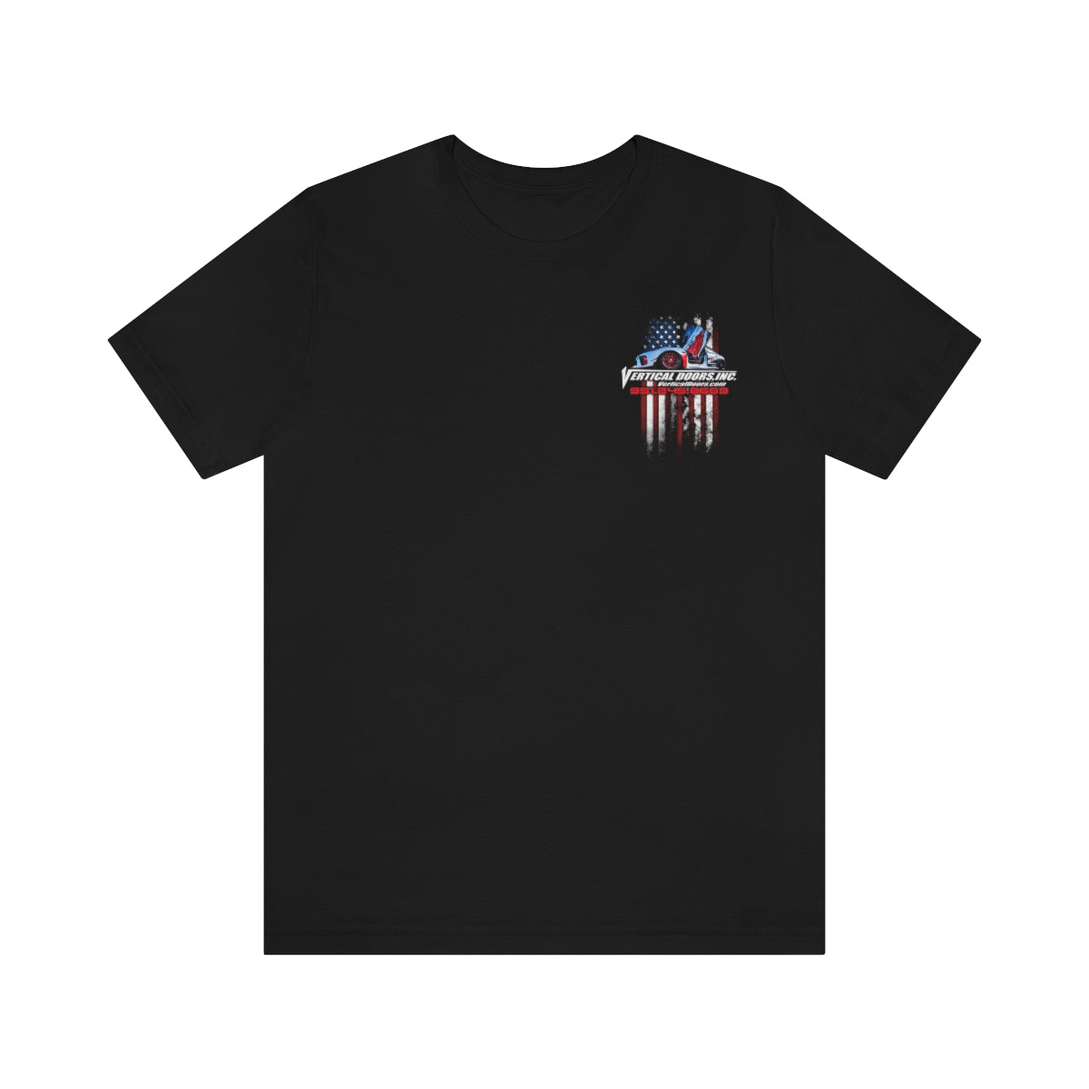 Unisex Jersey Short Sleeve Tee Tesla Model 3 Flag Color V VATES317