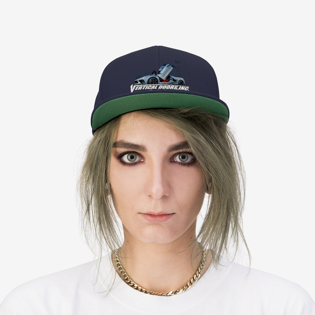 Unisex Flat Bill Hat Chevrolet Corvette C8
