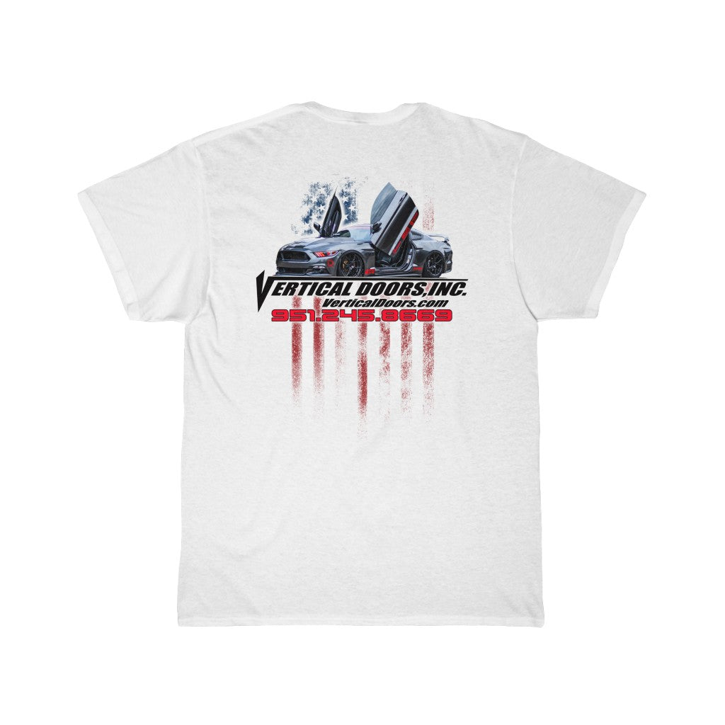 Men's Short Sleeve Tee Ford Mustang USA Color Flag V