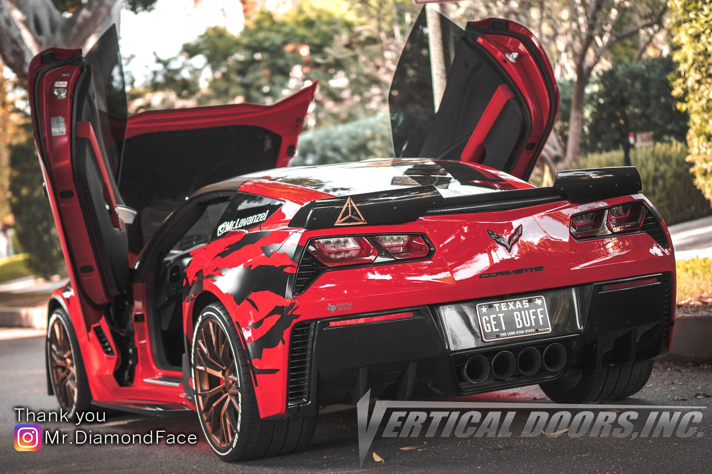 Chevrolet Corvette C7 2014-2019 Vertical Doors