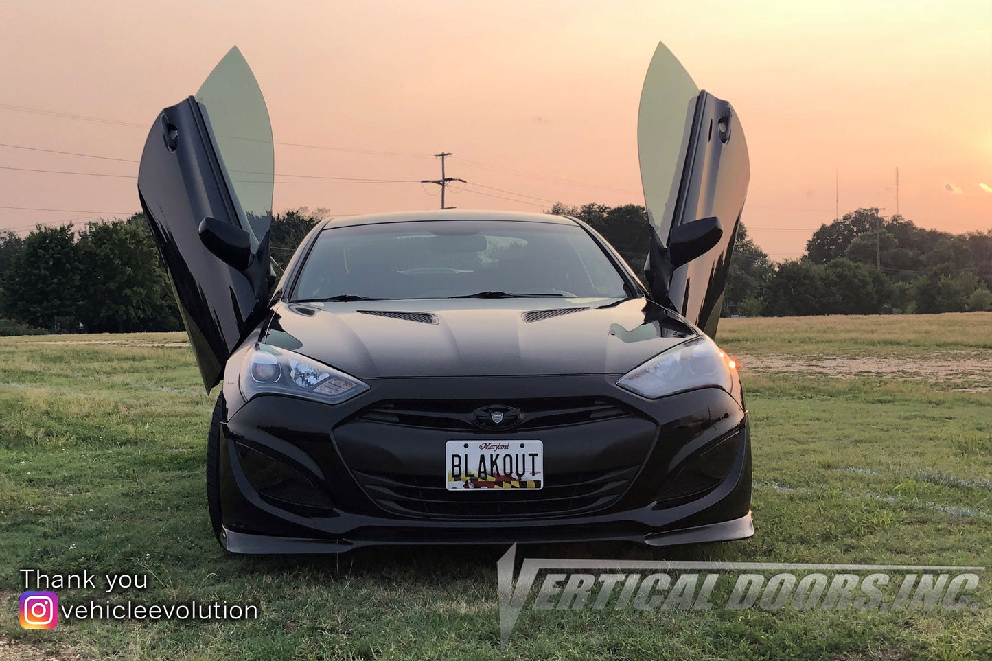 Hyundai Genesis Coupe 2009-2015 Vertical Doors