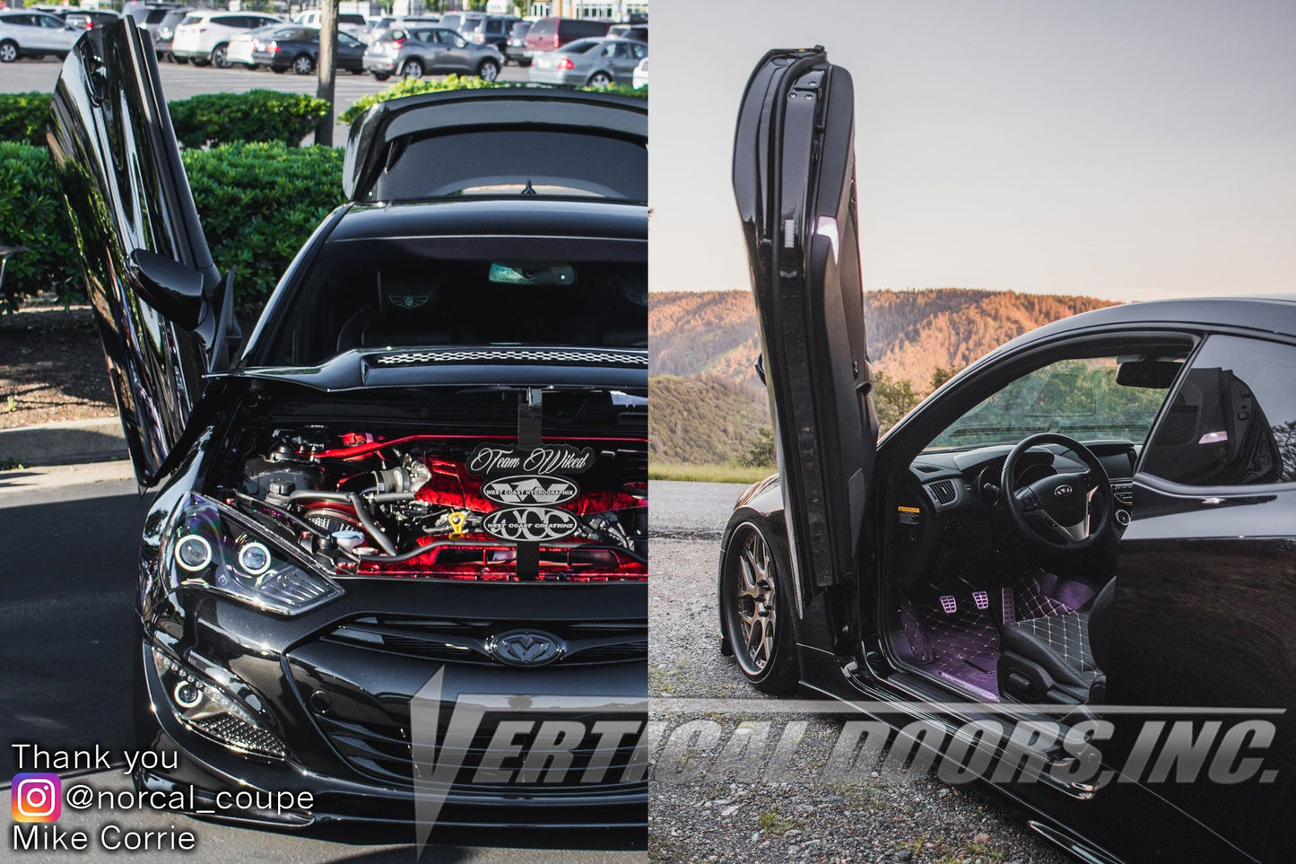 Hyundai Genesis Coupe 2009-2015 Vertical Doors
