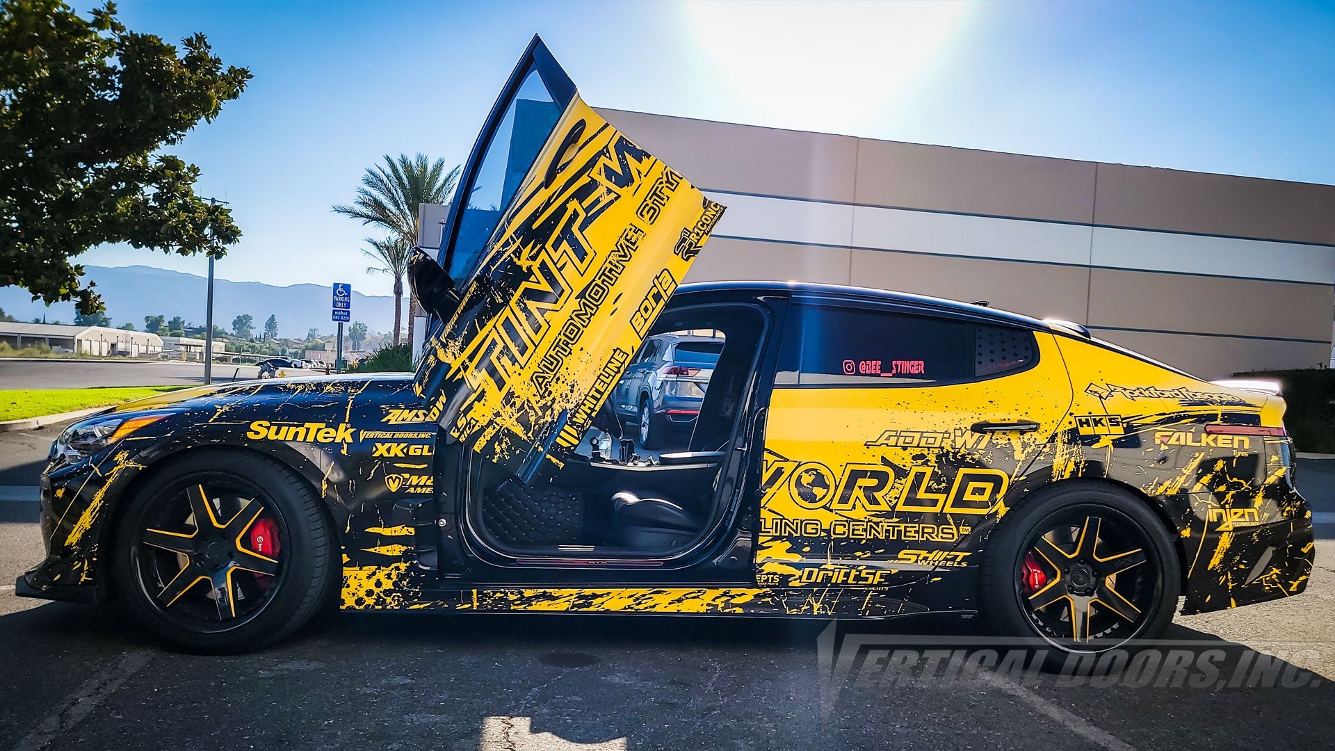 Kia Stinger Vertical Door conversion kit by Vertical Doors, Inc. AKA Lambo Doors
